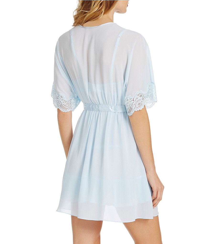 Cinema Etoile Chiffon & Lace Robe & Babydoll Set