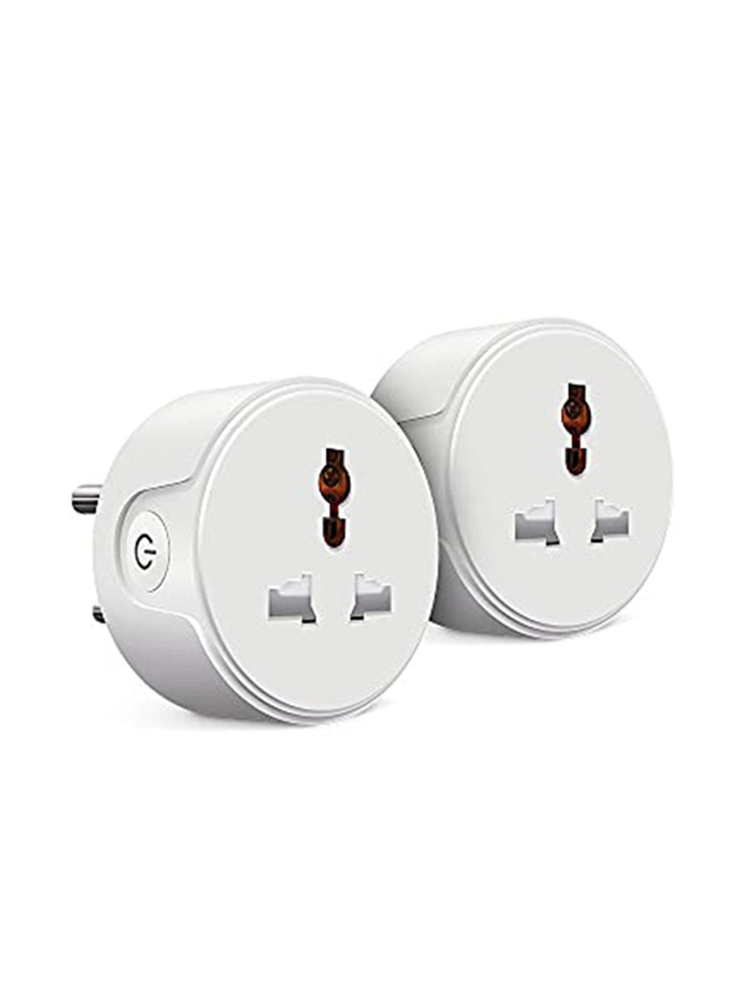 Wipro 10A Smart Plug Compatible with Alexa and Google Assistant - Pack of 2 (White)