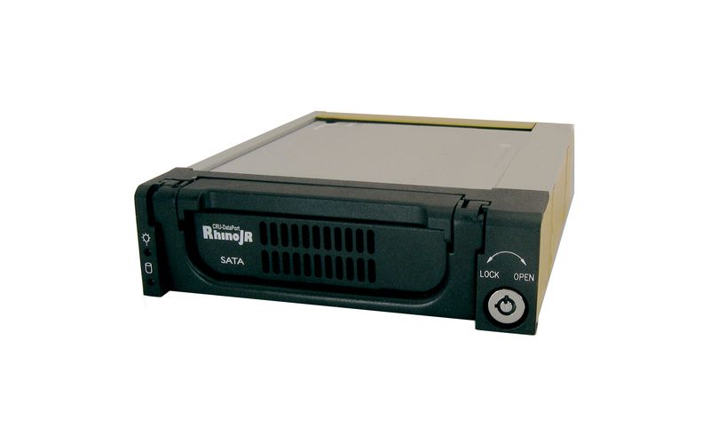 CRU RhinoJR 110 SATA II Removable HDD Enclosure - 1 x 3.5" - 1/3H Internal Hot-swappable - Internal - Black
