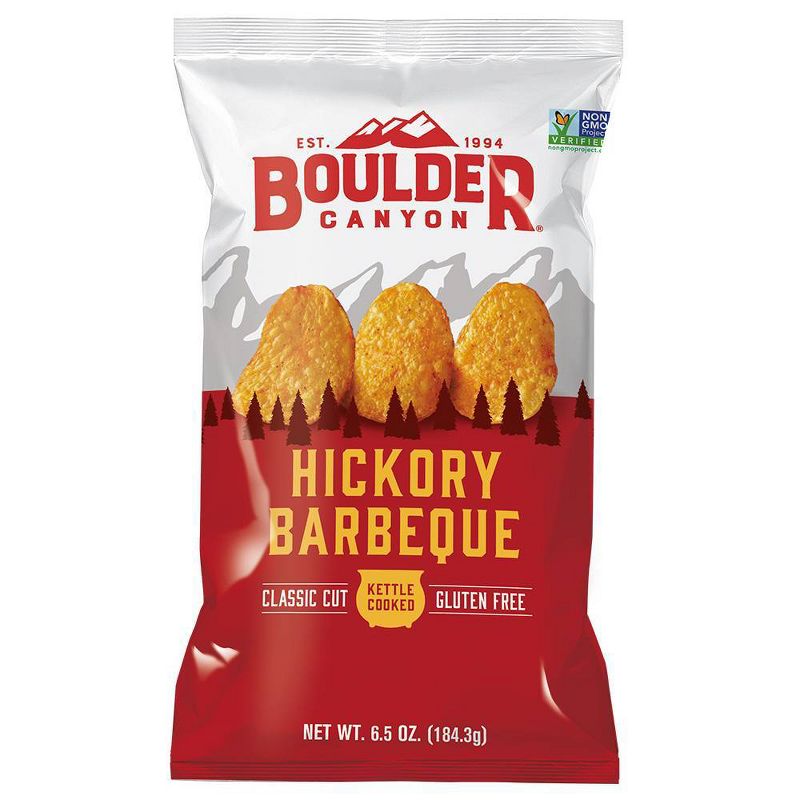 Boulder Canyon Hickory Barbeque Kettle Cooked Potato Chips - 6.5oz