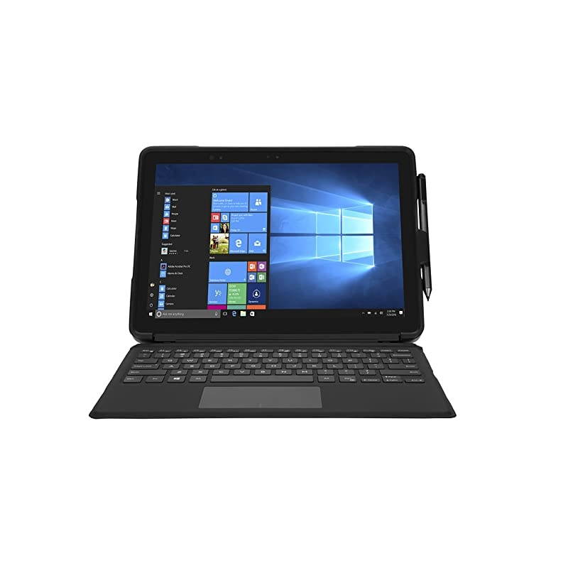 CommercialGrade 2in1 Heavy Duty Tablet Case for Dell Latitude 5285 Travel Keyboard or Kickstand DropSafe Protection Waterresistant Black THZ707US