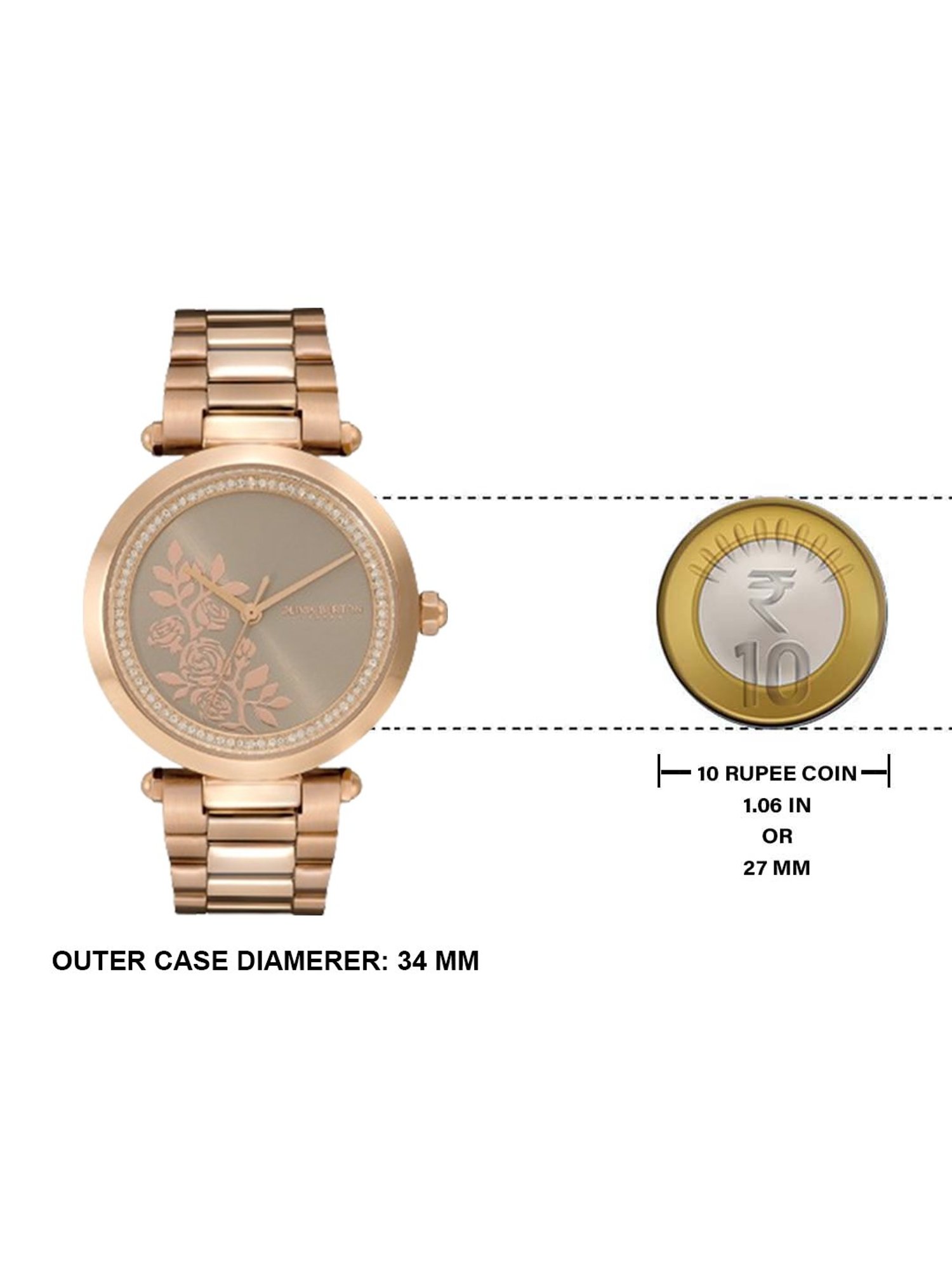 Olivia Burton 24000044 Tbar Floral Analog Watch for Women