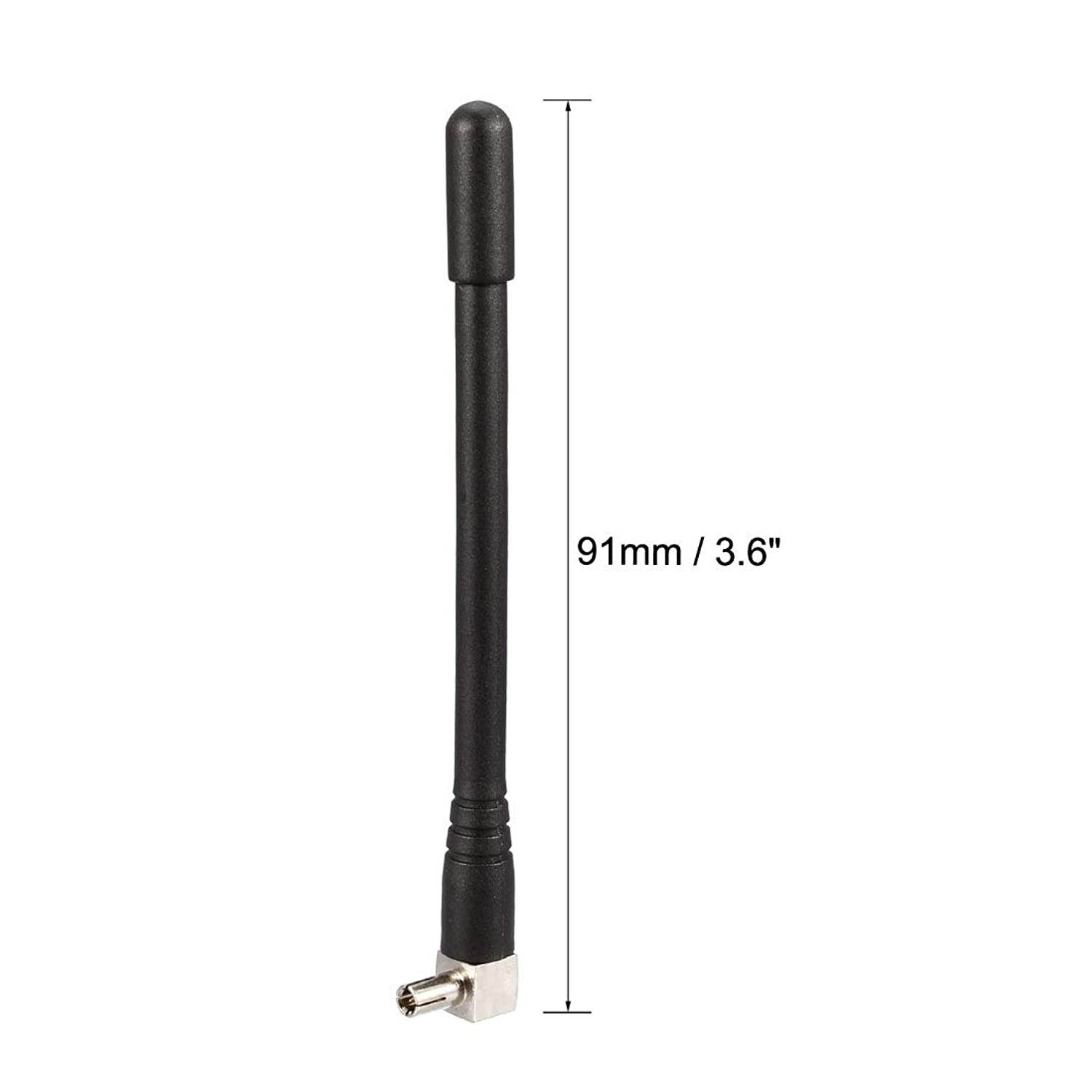 uxcell GSM GPRS WCDMA LTE Antenna 3G 4G 3dBi 700-2700MHz TS9 Male Right Angle Connector Omni Directional 2Pcs