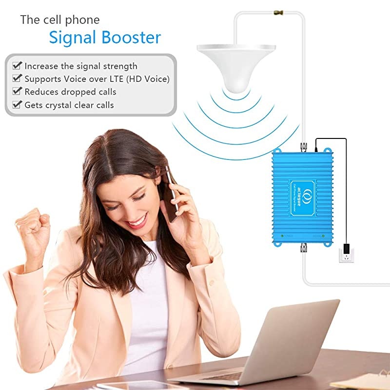 LTE ATT TMobile 65dB 700MHz Cell Phone Signal Booster for Home and Office Band 1217 FDD LTE Mobile Phone Signal Amplifier Including 45 Feet RG58 Cable Repeater Full Kit
