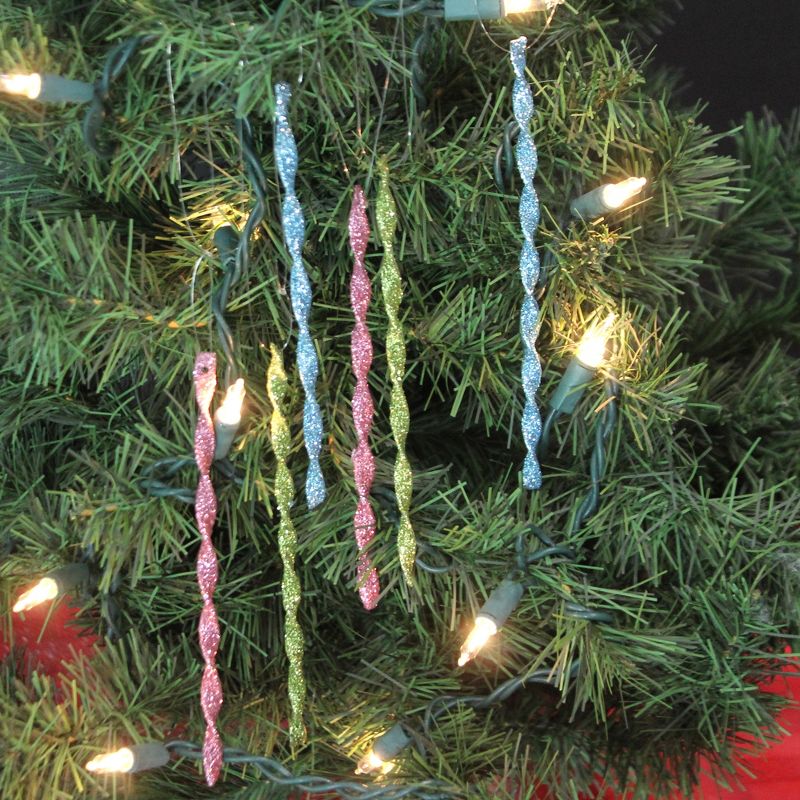 Easter 5.75" Spring Bling Ornaments Glittered Green Pink Blue  -  Tree Ornaments