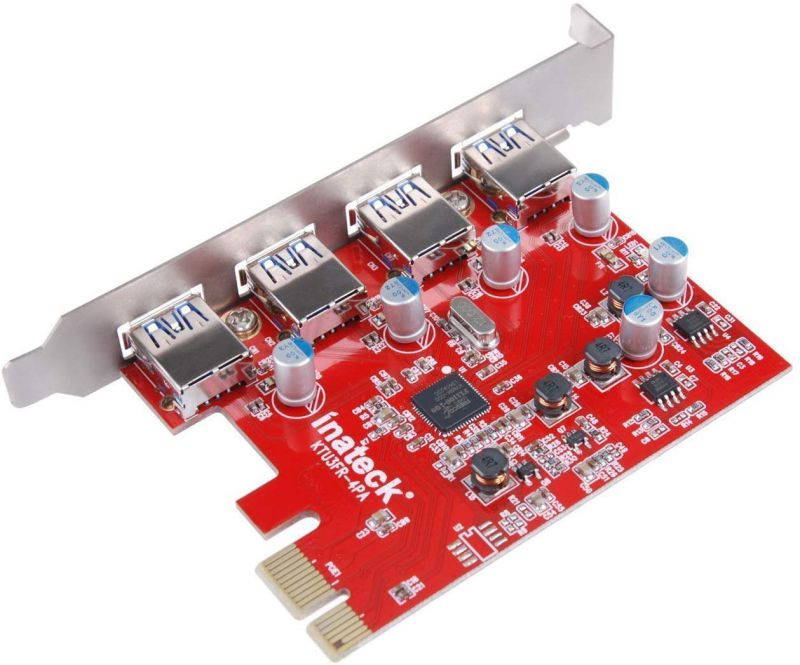 Inateck 4 Ports PCI-E to USB 3.0 Express Card Compatible Mac Pro (Early 2008 to 2012 Late Version) KT4004