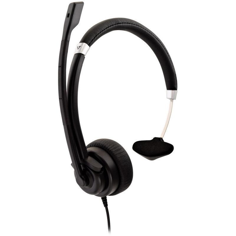 V7 Deluxe Headset - Mono - Mini-phone - Wired - 31.50 Hz - 20 kHz - Over-the-head - Monaural - Supra-aural - 5.91 ft Cable