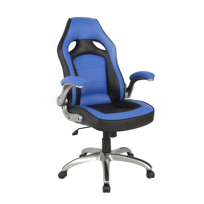 ProHT High-Back Executive Office Desk Chair, Racing Style, Royal Blue/Black, 05164