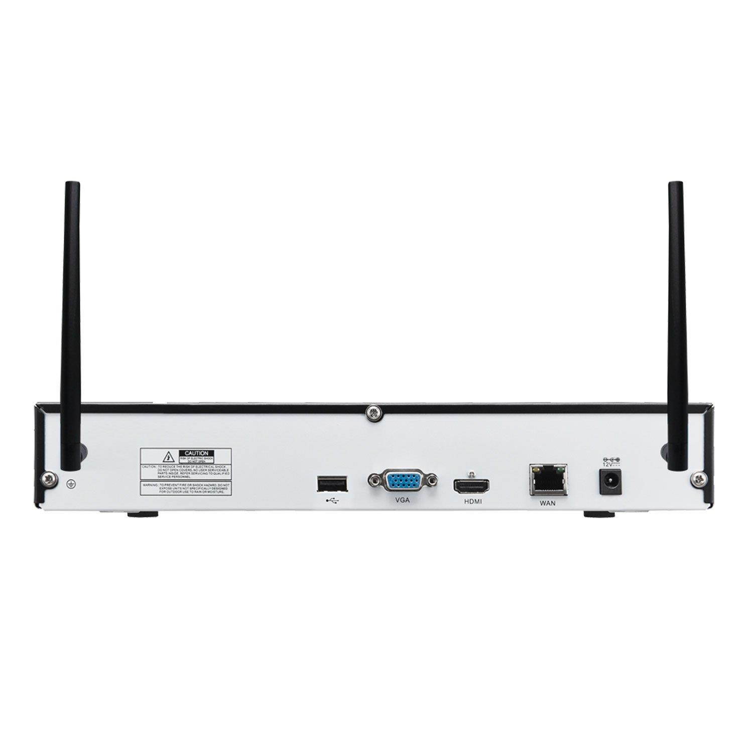 Wisenet 4-Channel Wi-Fi 1080p NVR Surveillance System with 1TB HD, 4-Cam 1080p