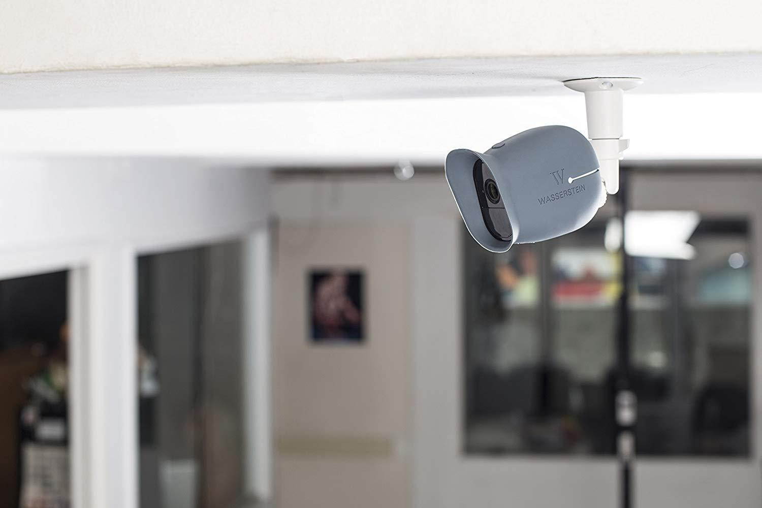 Security Metal Wall Mount - Adjustable Indoor/Outdoor Mount Compatible with Arlo, Arlo Pro, Arlo Pro 2 and Other Compatible Models &mdash; by Wasserstein (3 Pack, White)