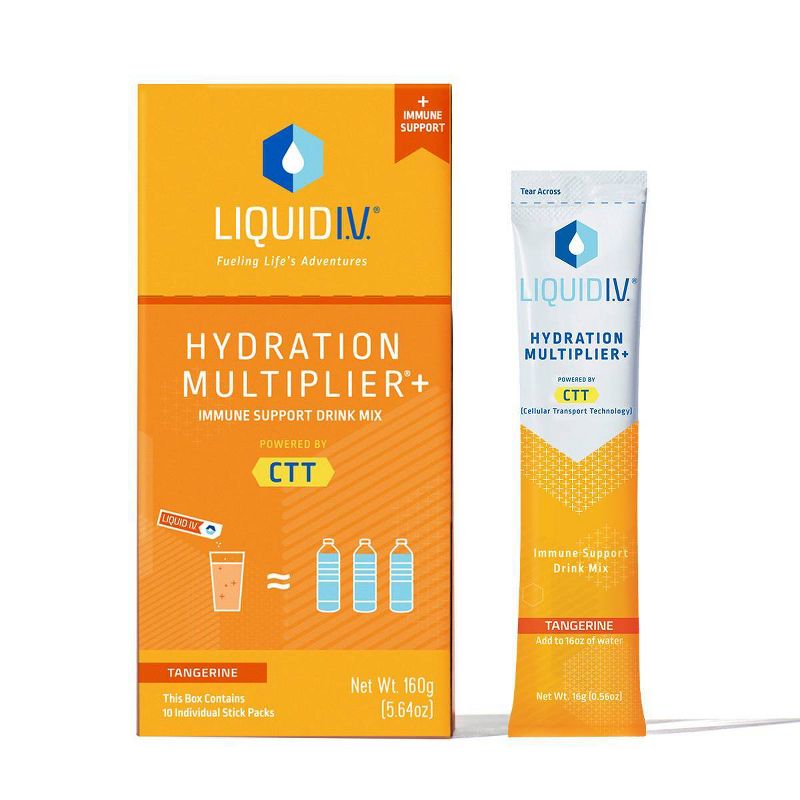 Liquid I.V. Hydration Multiplier + Immune Support Drink Mix - Tangerine - 10ct