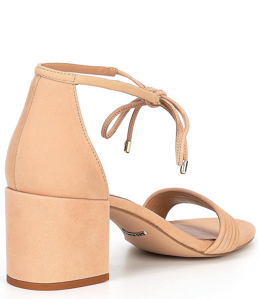 Gianni Bini Rhiaann Suede Ankle Tie Block Heel Sandals