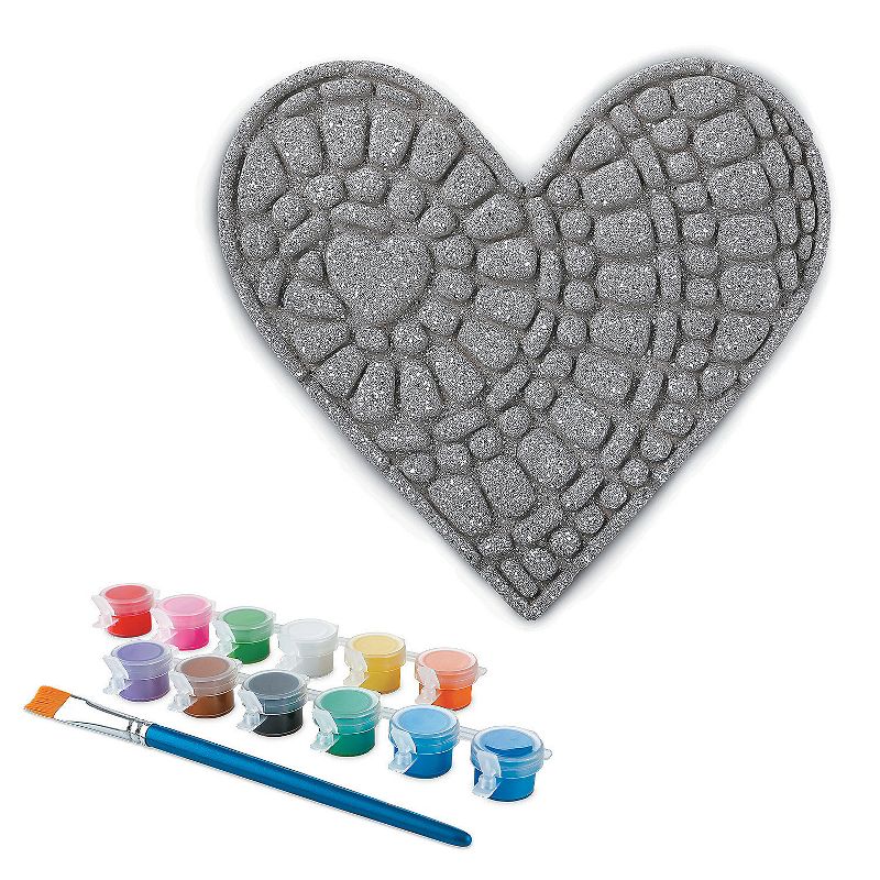 MindWare Paint Your Own Stepping Stone: Heart - Creative Activities -14 Pieces