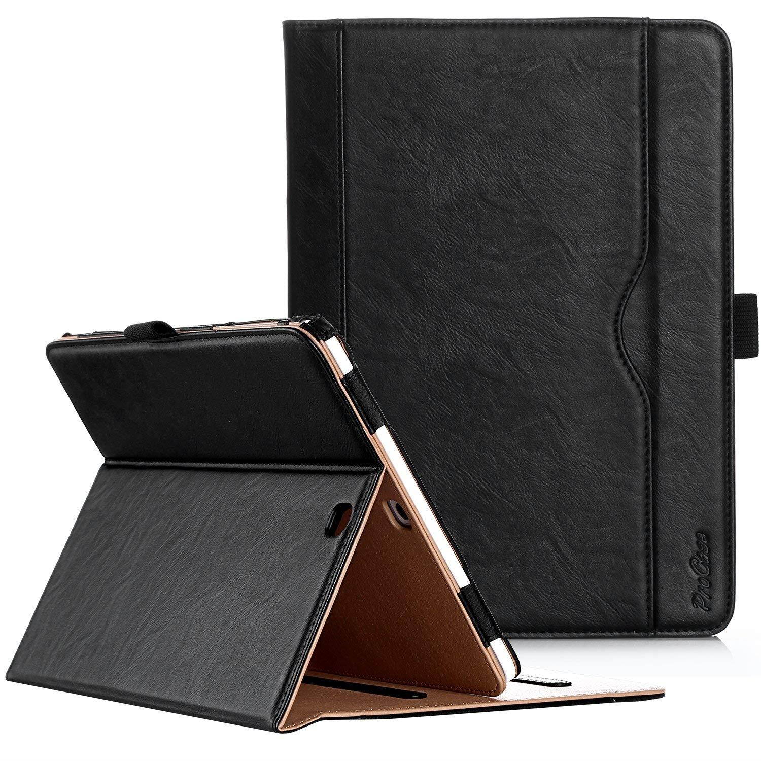 ProCase Samsung Galaxy Tab S2 9.7 Case - Leather Stand Folio Case Cover for Galaxy Tab S2 Tablet (9.7 inch, SM-T810 T815 T813) -Black