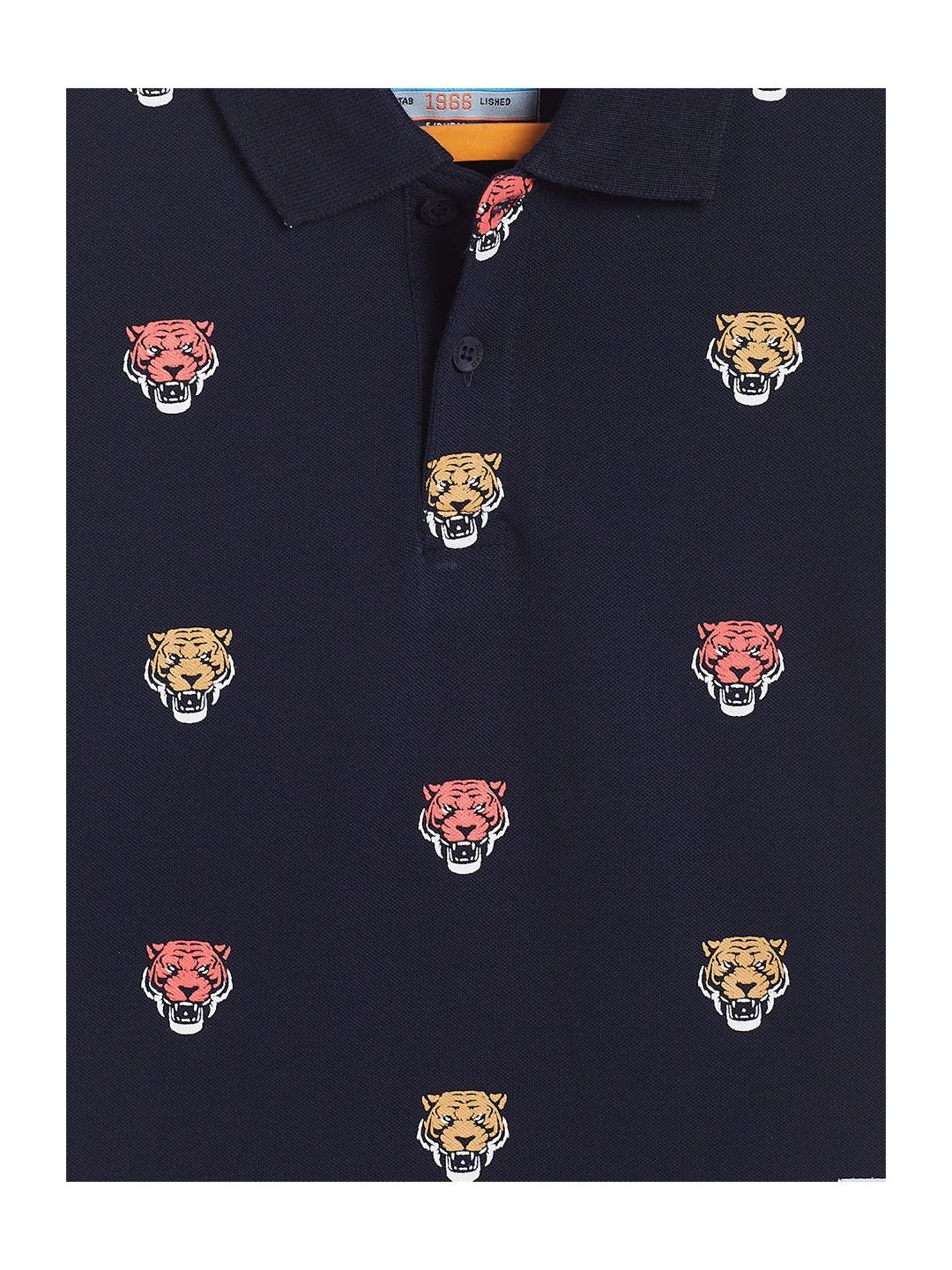 Pantaloons Junior Multicolor Cotton Striped Polo T-Shirt