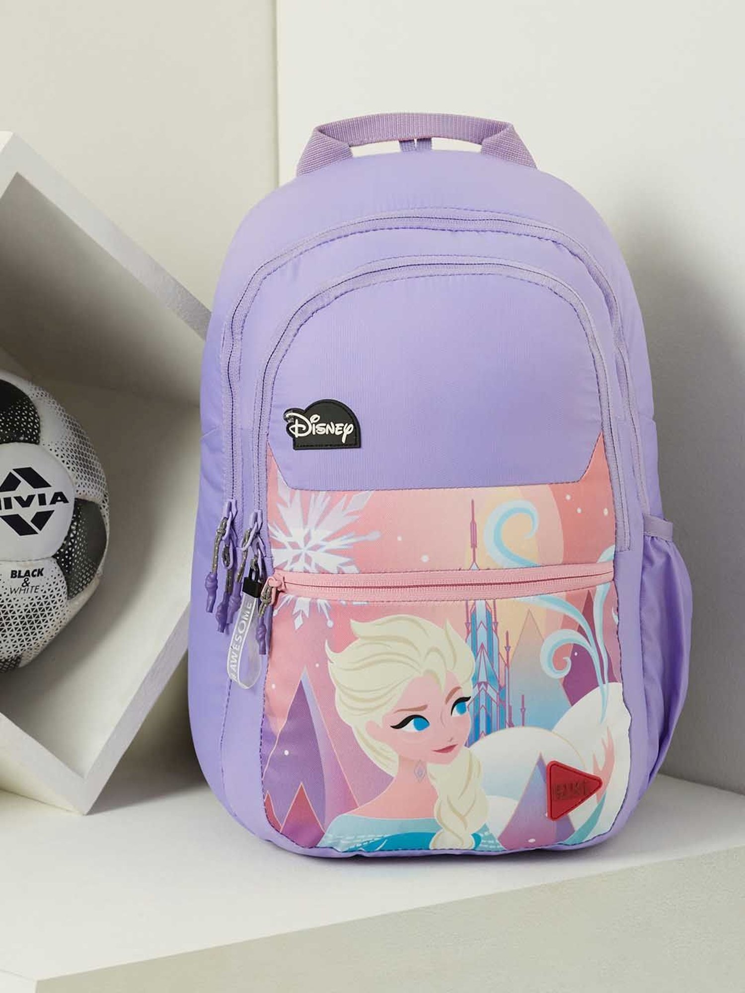 Wiki Back to School 1 Purple Polyester Printed Backpack - 22 Ltrs