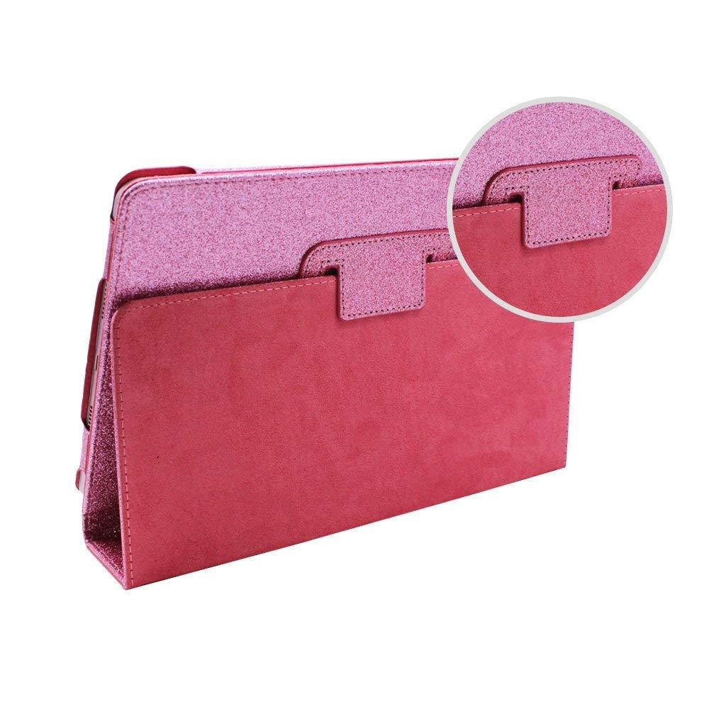 2018 NEW iPad/iPad Air/Air2/Pro 9.7 Glitter Case,FANSONG Bling Sparkle PU Leather Smart Cover [Flip Stand Function] [Auto Sleep/Wake] Universal Case for Apple iPad Air/Air2/Pro 9.7 (Bling Pink)