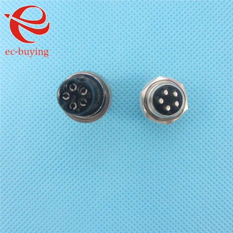 10Sets GX12 5Pin Diameter12mm Male+ Female Metal Aviation Plug Socket Air Connector