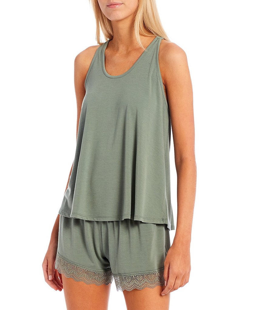 Flora Nikrooz Stephanie Sleeveless Solid Knit Scoop Neck Coordinating Camisole Set