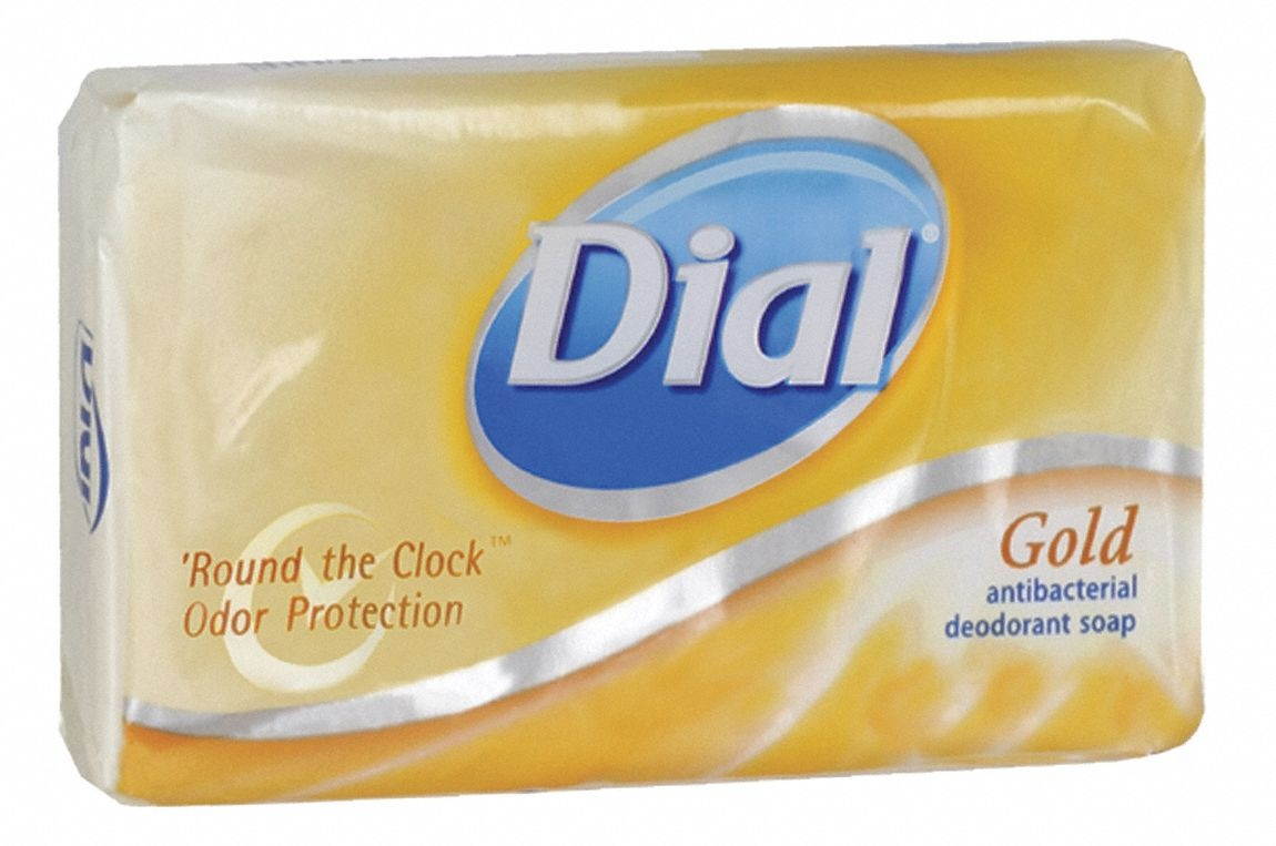 Antibacterial Deodorant Bar Soap, Individually Wrapped, Gold, 4 oz.