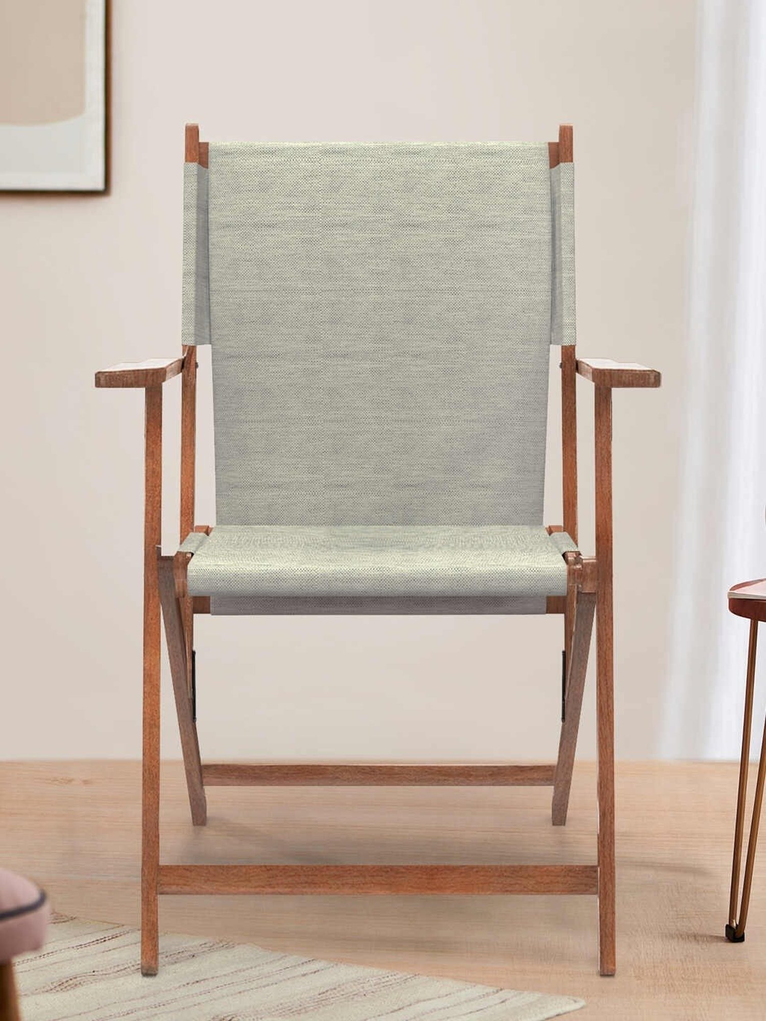 Chumbak Bistro Srilanka Solid Green Wood Folding Chair