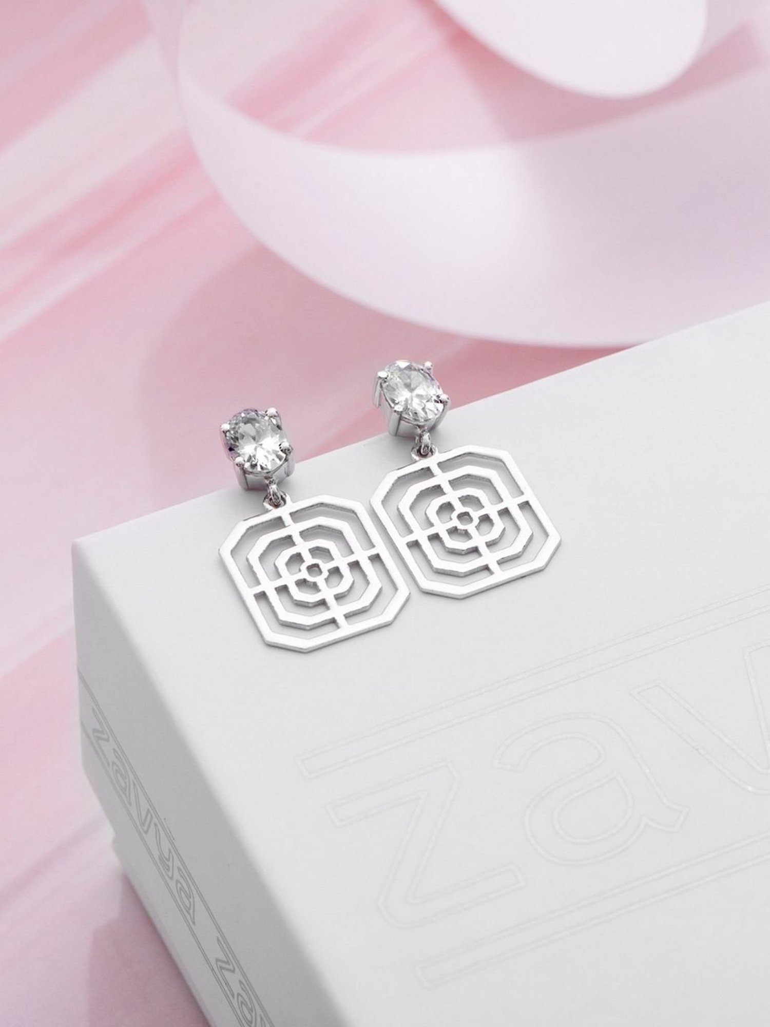 Zavya 92.5 Sterling Silver Dangler Earrings for Women