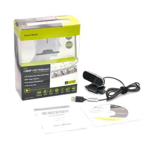 Gear Head WC8500HD Webcam - 2 Megapixel - Black, Silver - USB 2.0 - 8 Megapixel Interpolated - 1920 x 1080 Video - Auto-focus - Widescreen - Microphone