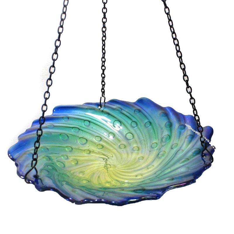 Home & Garden 16.5" Blue Hanging Bird Feeder Bath Yard Decor Regal Art & Gift  -  Bird Feeders