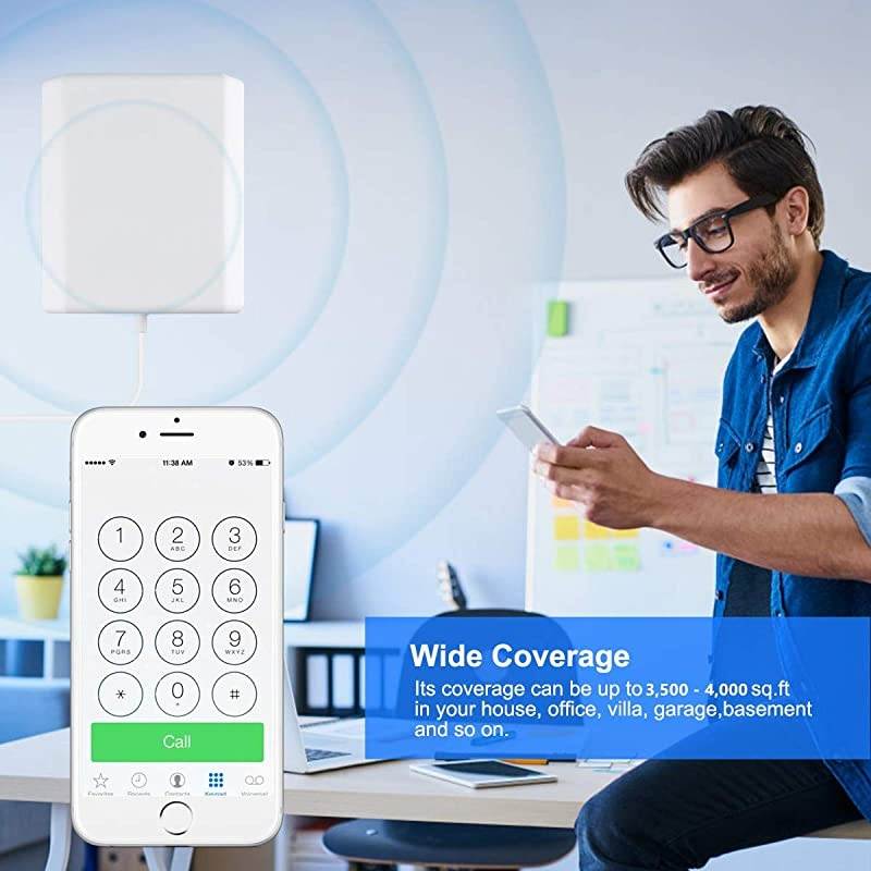 Cell Phone Signal Booster 4G LTE Signal Booster T-Mobile US Cellular 700Mhz Band 12/17 ATT Cell Phone Booster Mobile Signal Amplifier Repeater Extender for Home - Support Multiple Users