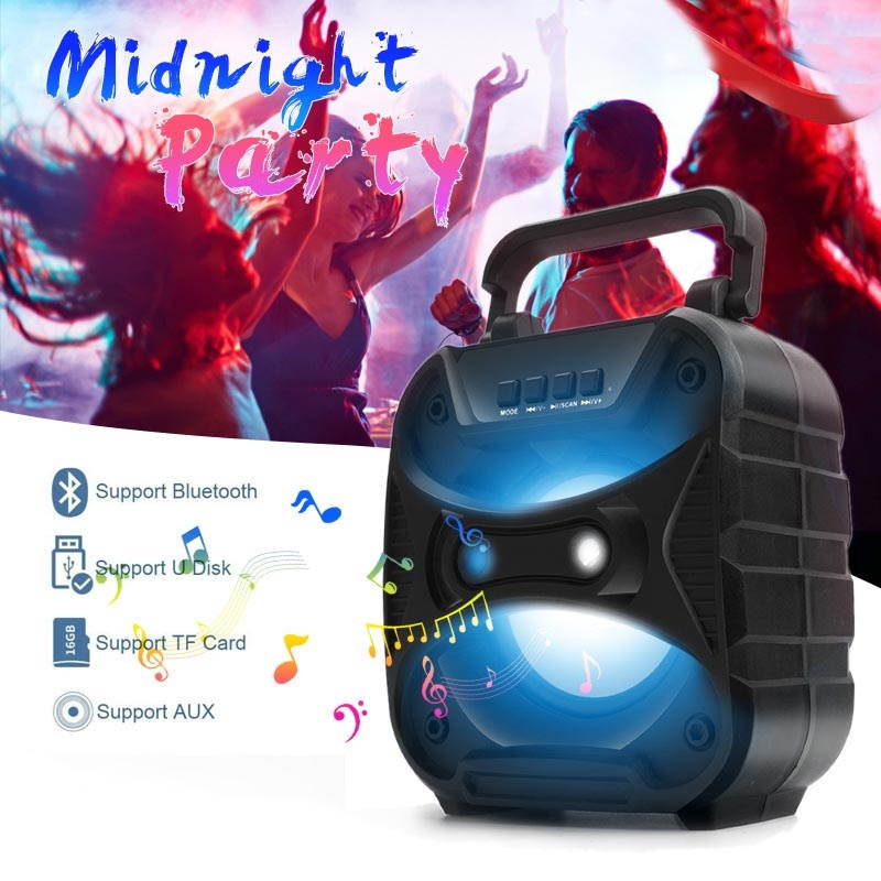 Handhled Bluetooth Speaker, Portable Deep Bass Wireless Stereo Loud for Indoor Outdoor Party