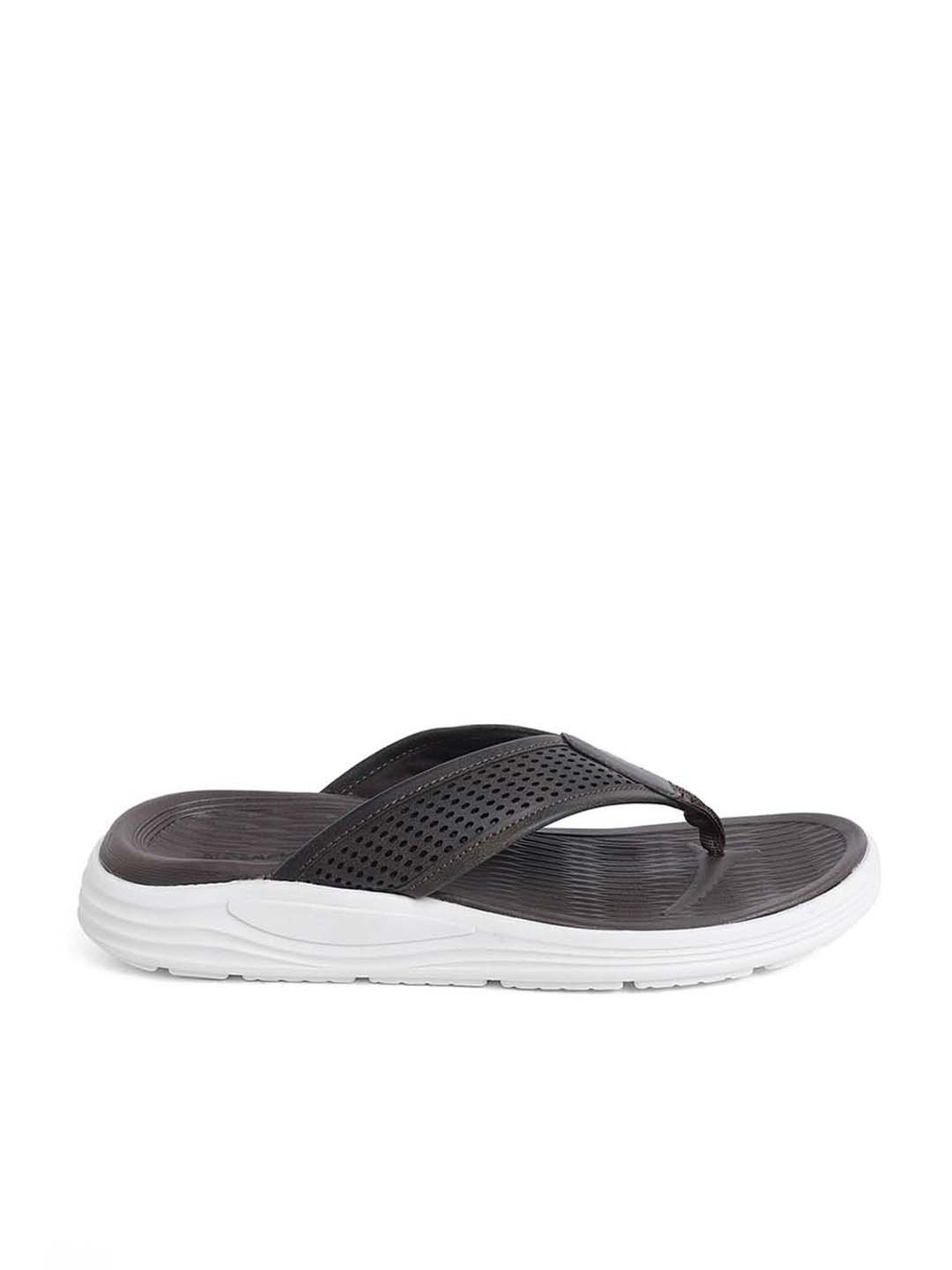 Mozafia Men's Brown Flip Flops