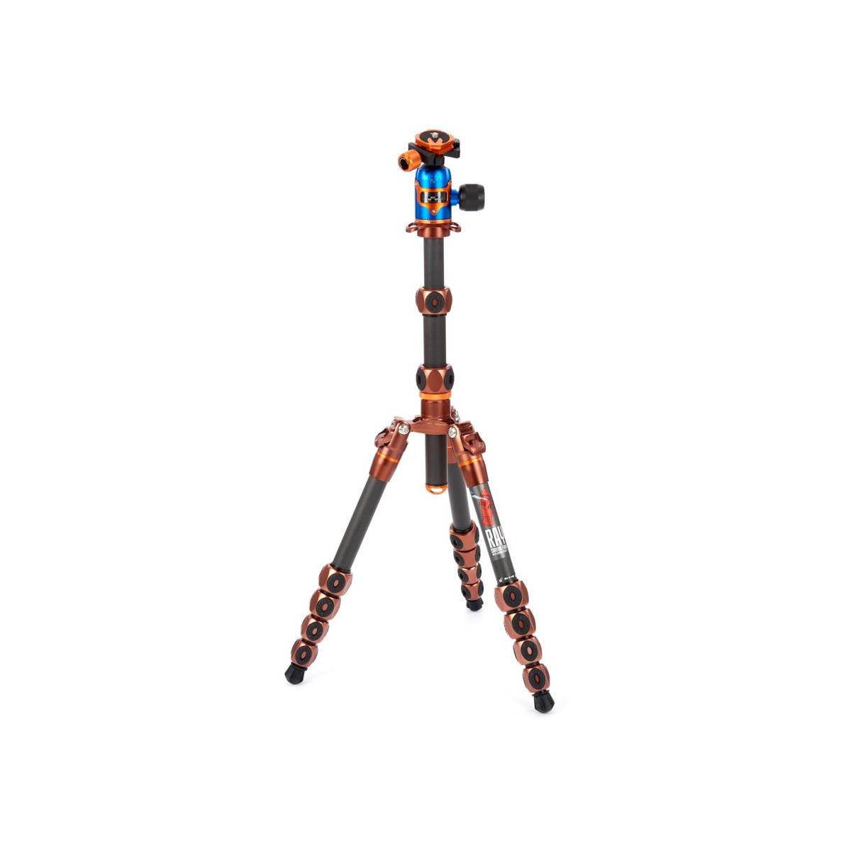 3 Legged Thing Legends Ray 5-Section CF Tripod System, AirHed Vu, Bronze/Blue