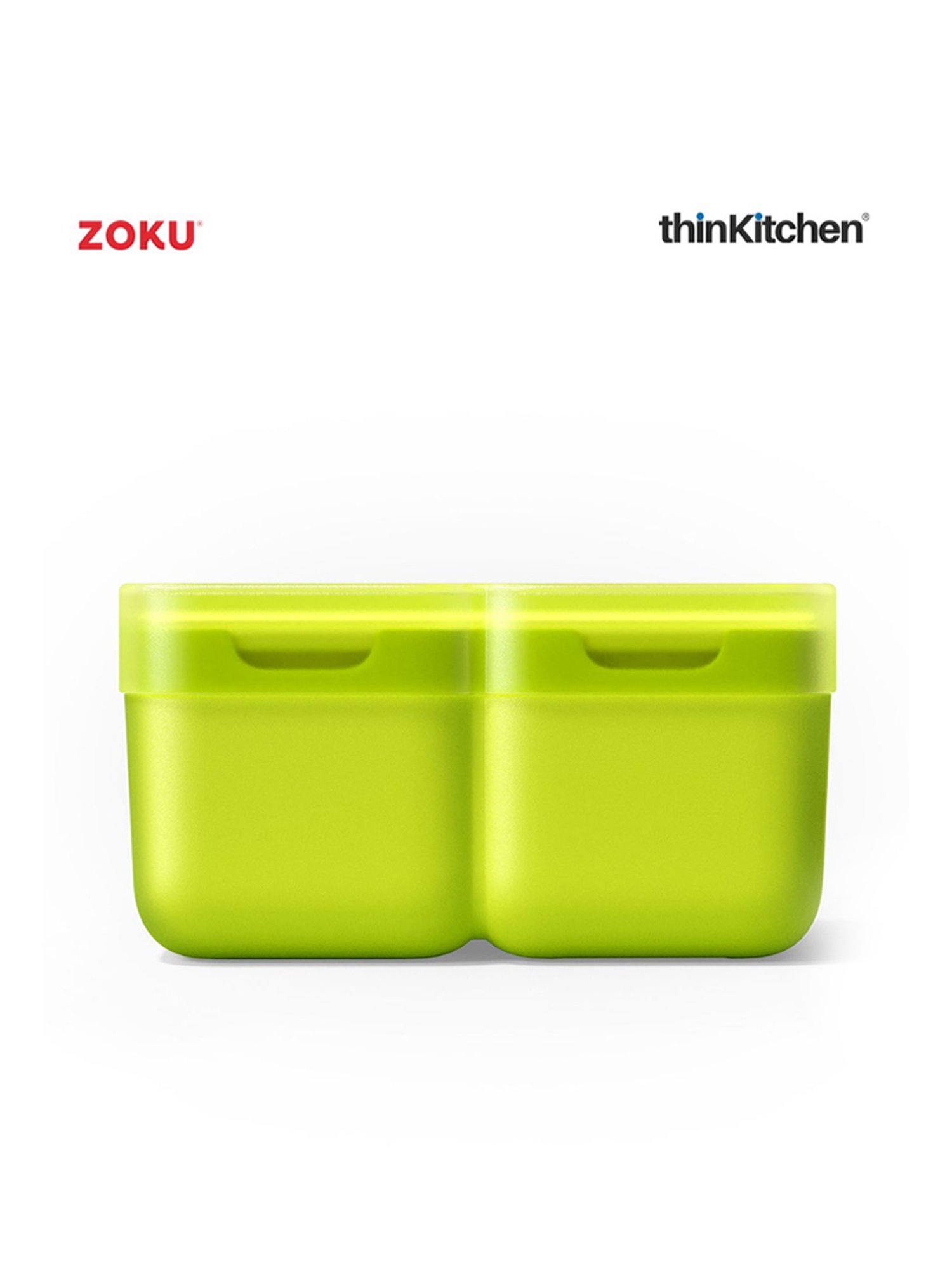 ZOKU Green Silicone Unique Ice Molds with Lid