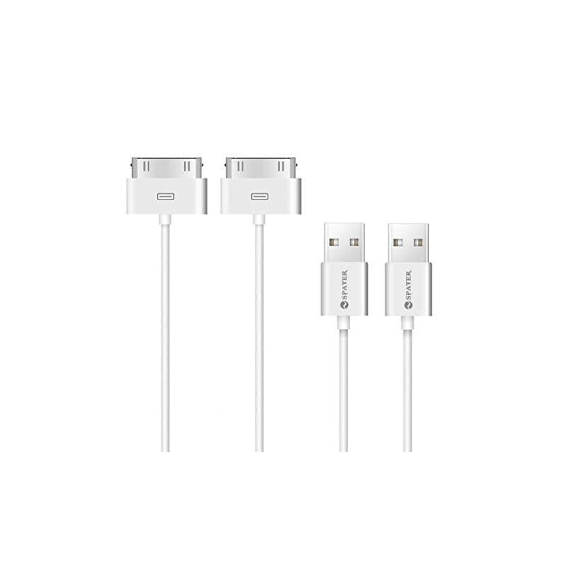 4s Cable 30Pin USB Sync and Charging Data Cable for 44S3G3GS iPad 123 and iPod 515 Meter Pack of 2