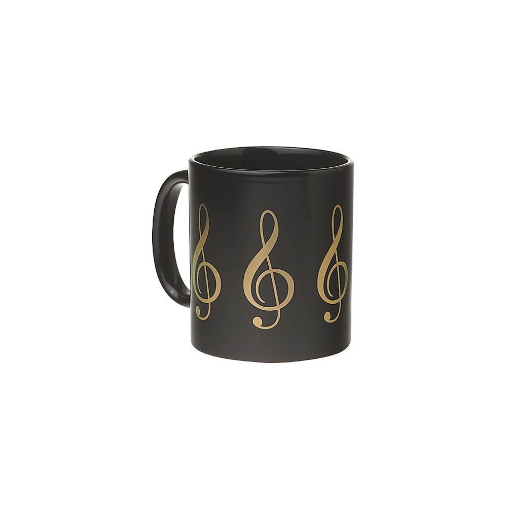 AIM Black/Gold Treble Clef Coffee Mug
