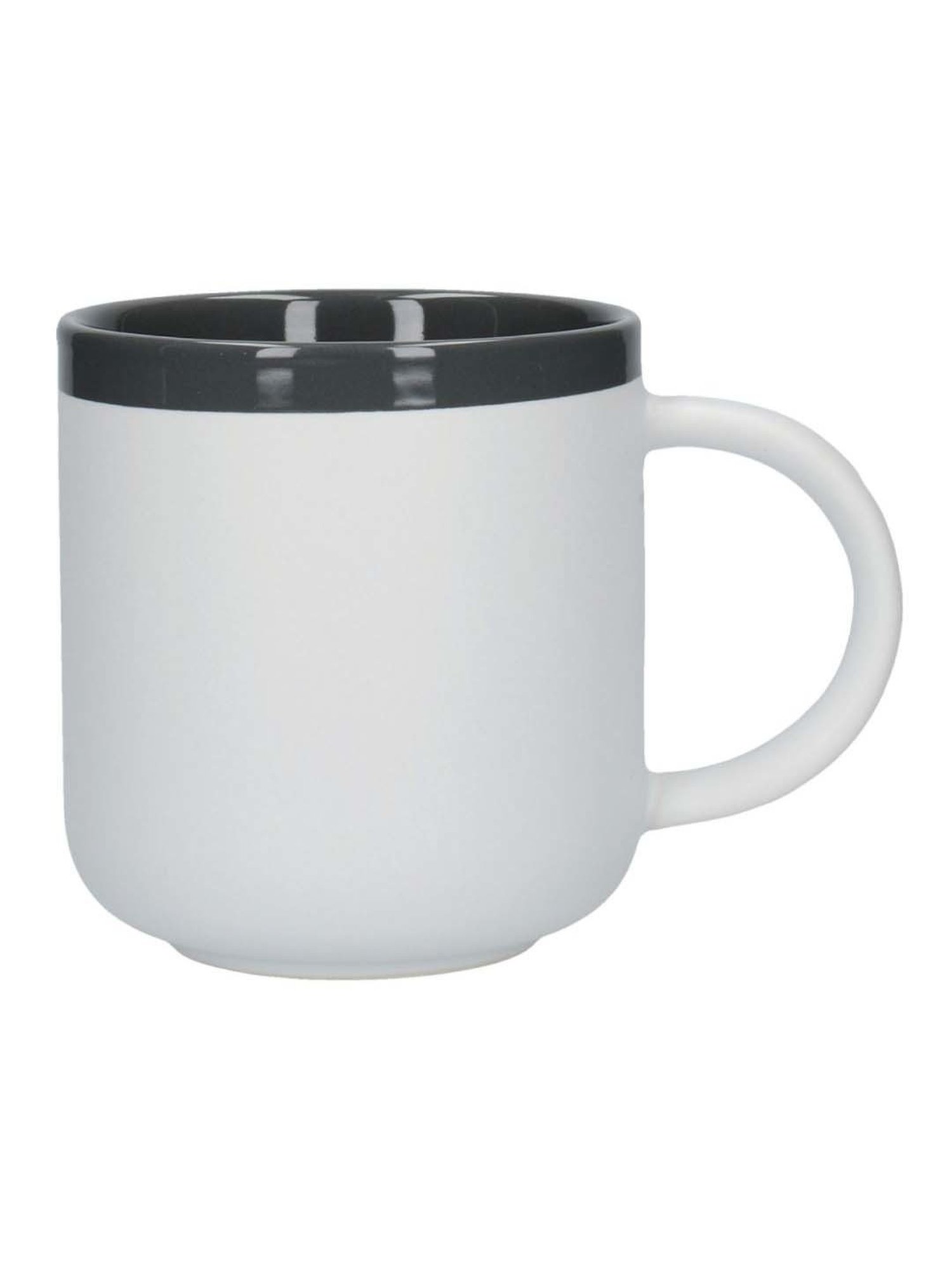 La Cafetiere Barcelona White & Grey Ceramic Latte Mug (0.45 L)