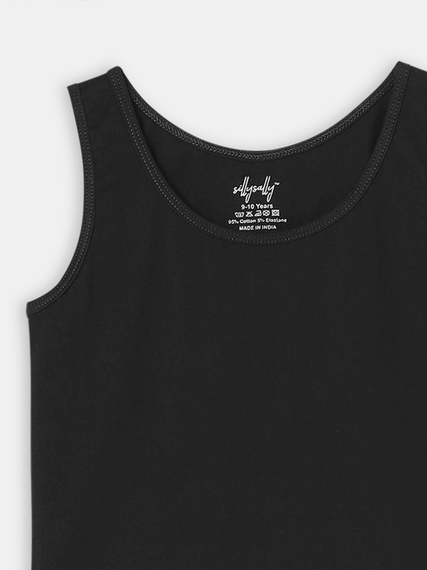 Sillysally Kids Black Regular Fit Vest