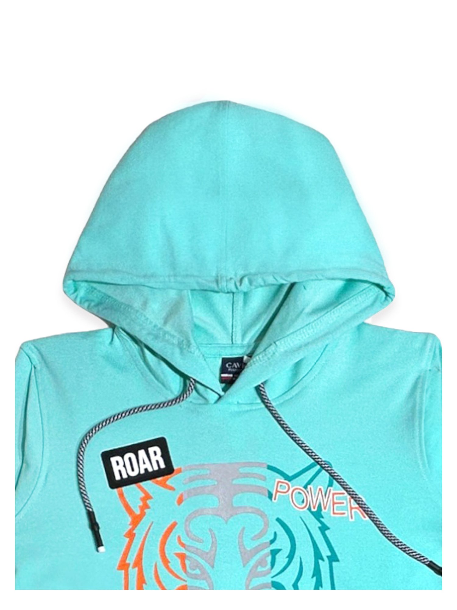 Cavio Kids Turquoise Printed Full Sleeves Sweatshirt