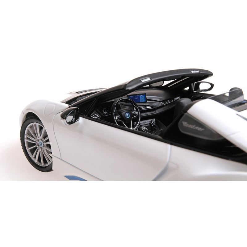 2018 BMW i8 Roadster Metallic White Limited Edition to 504 pieces Worldwide 1/18 Diecast Model Car by Minichamps