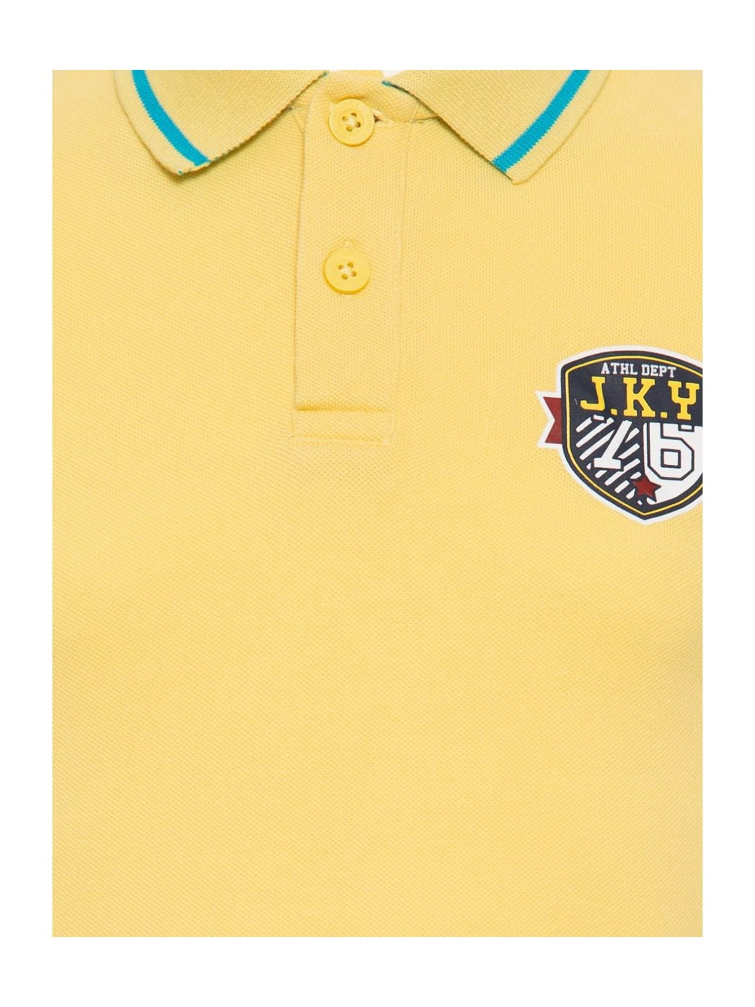 Jockey Kids Yellow Printed AB24 Polo T-Shirt
