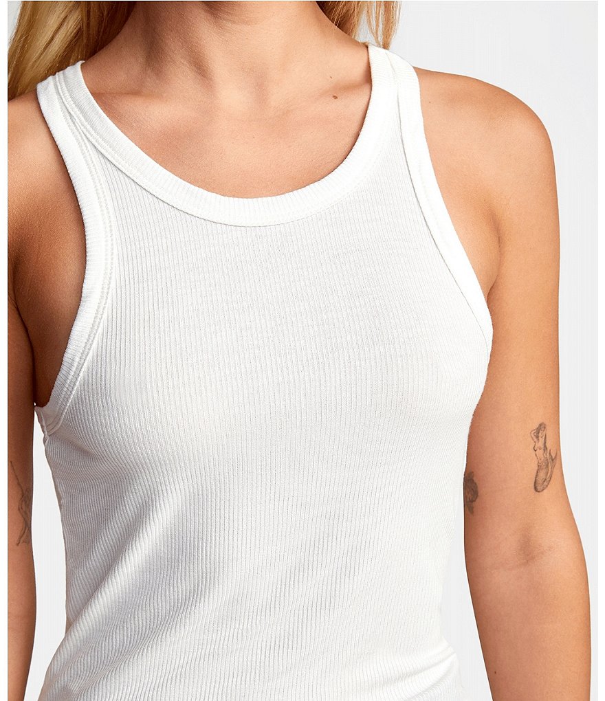 RVCA Century Sleeveless Rib-Knit Tank Top
