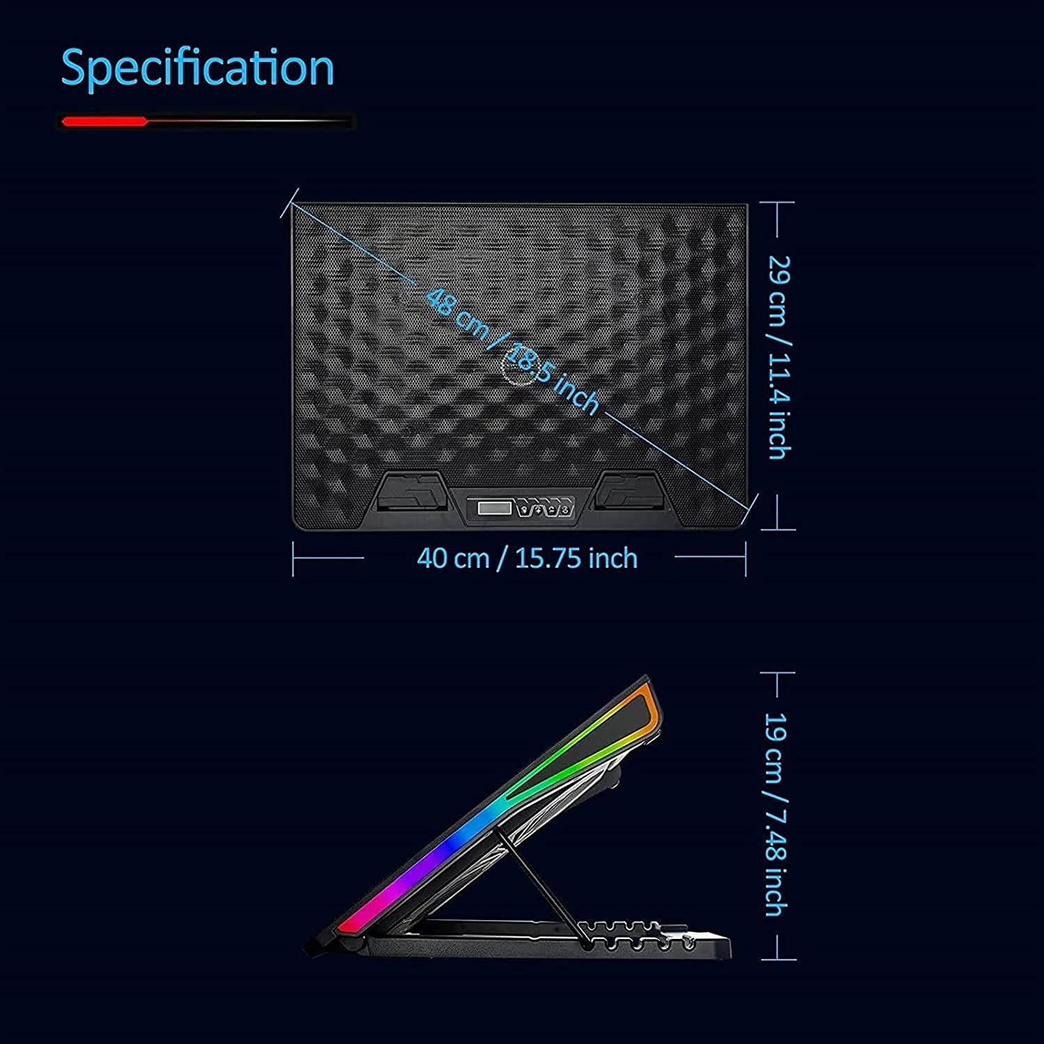 Computer Cooler USB Cooling Fan Laptop Notebook Cinema Cooler USB External Heat Sink Computer Bracket High Speed Mute Cool Pad (Color : NO.3)