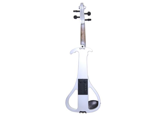 Cecilio 4/4CEVN-4W 4/4 Full Size Electric Silent Solidwood Violin w/ Ebony Fittings in Style 4 - Metallic Pearl White