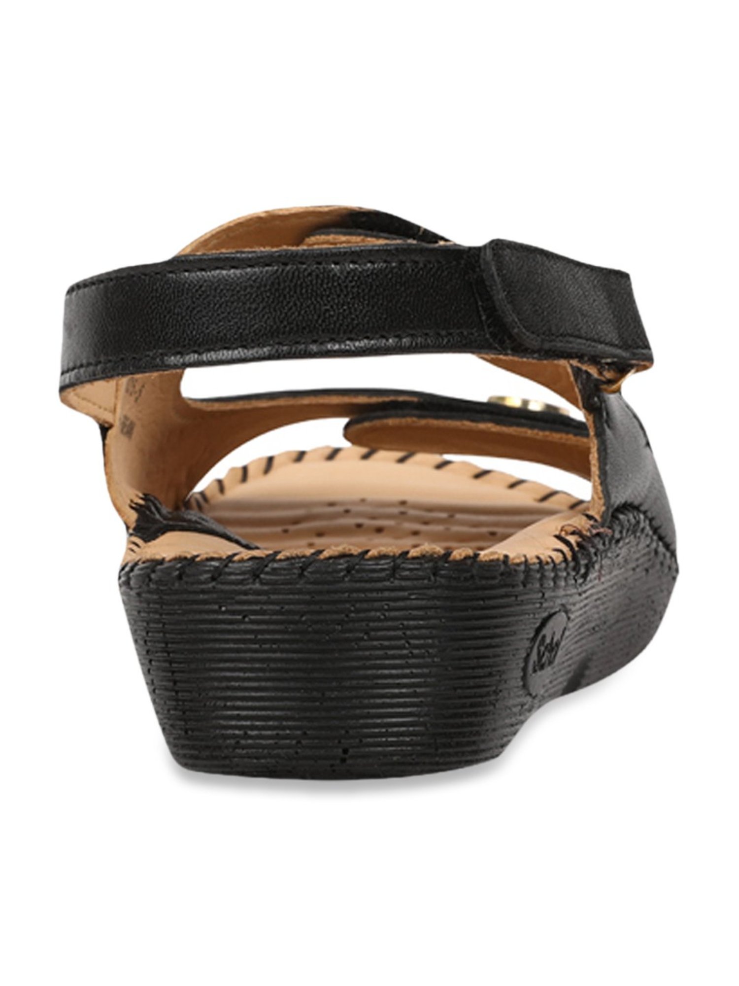 Scholl by Bata Women's Black Back Strap Sandals