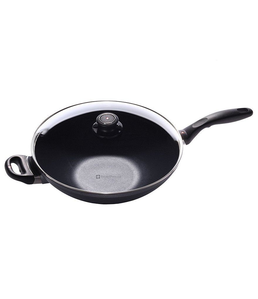 Swiss Diamond HD Classic Non-Stick 12.5#double; Wok With Lid