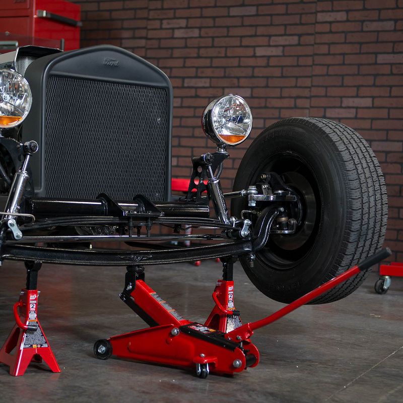 Torin Big Red T82012 2 Ton Hydraulic Swivel Trolley Floor Jack with Carry Case