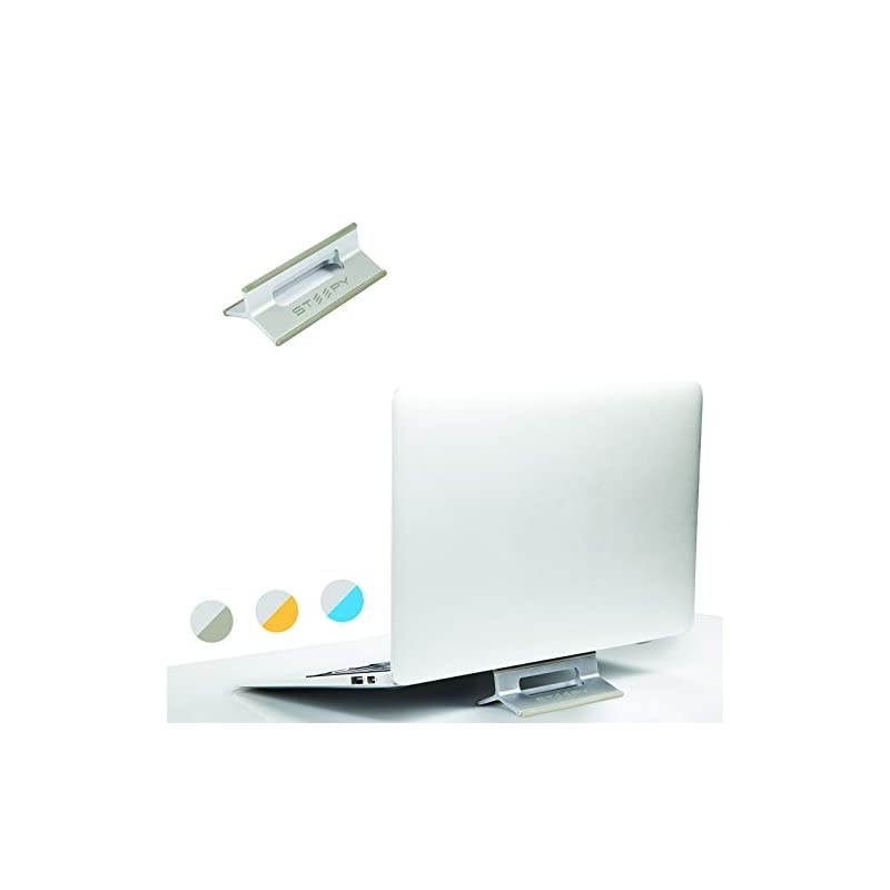 Laptop Stand Riser Wedge Support Ventilated Office Desk Accessory Cooling Portable Plastic Lightweight Compatible with Tablets and Smartphones (Blue Ocean, 2)