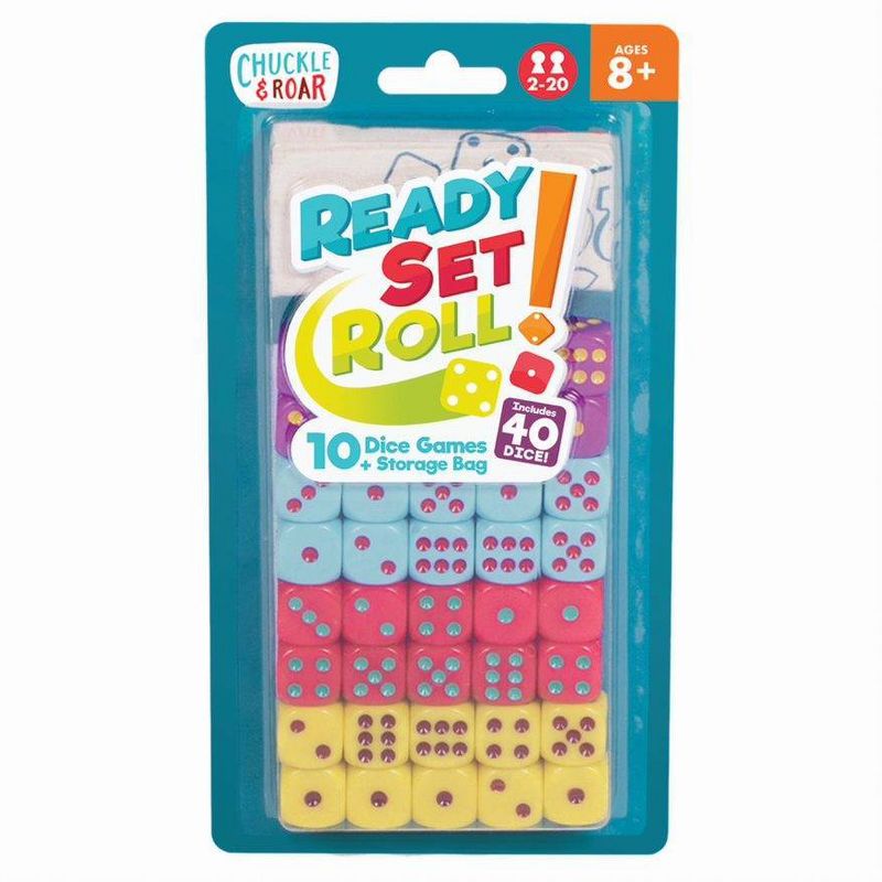 Chuckle & Roar Ready Set Roll! 10-in-1 Dice & Card Games Set