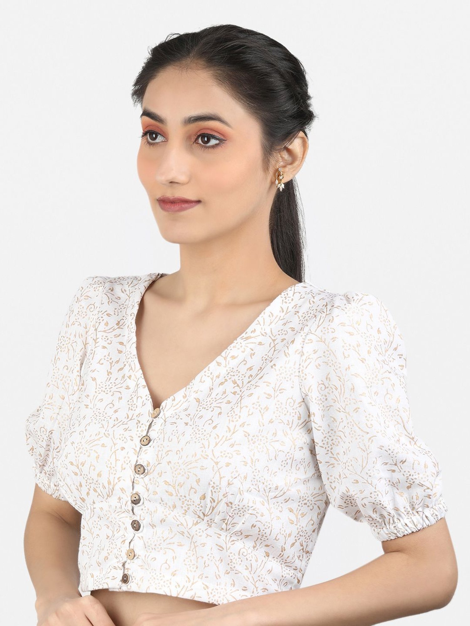 Salwar Studio Red Textured Blouse