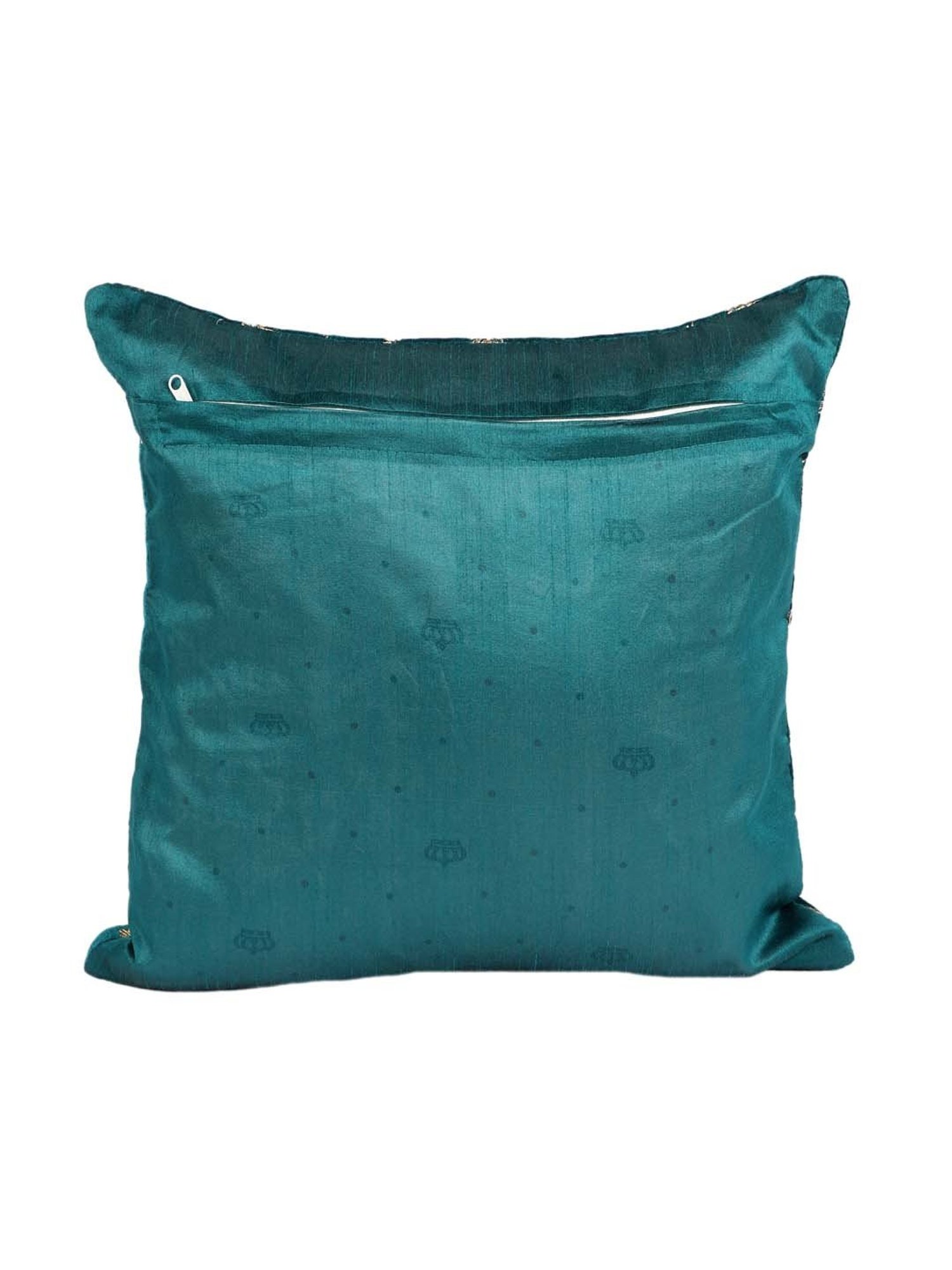 MFD HOME Furnishing Turquoise Blue Velvet Cushion Cover - Set of 2